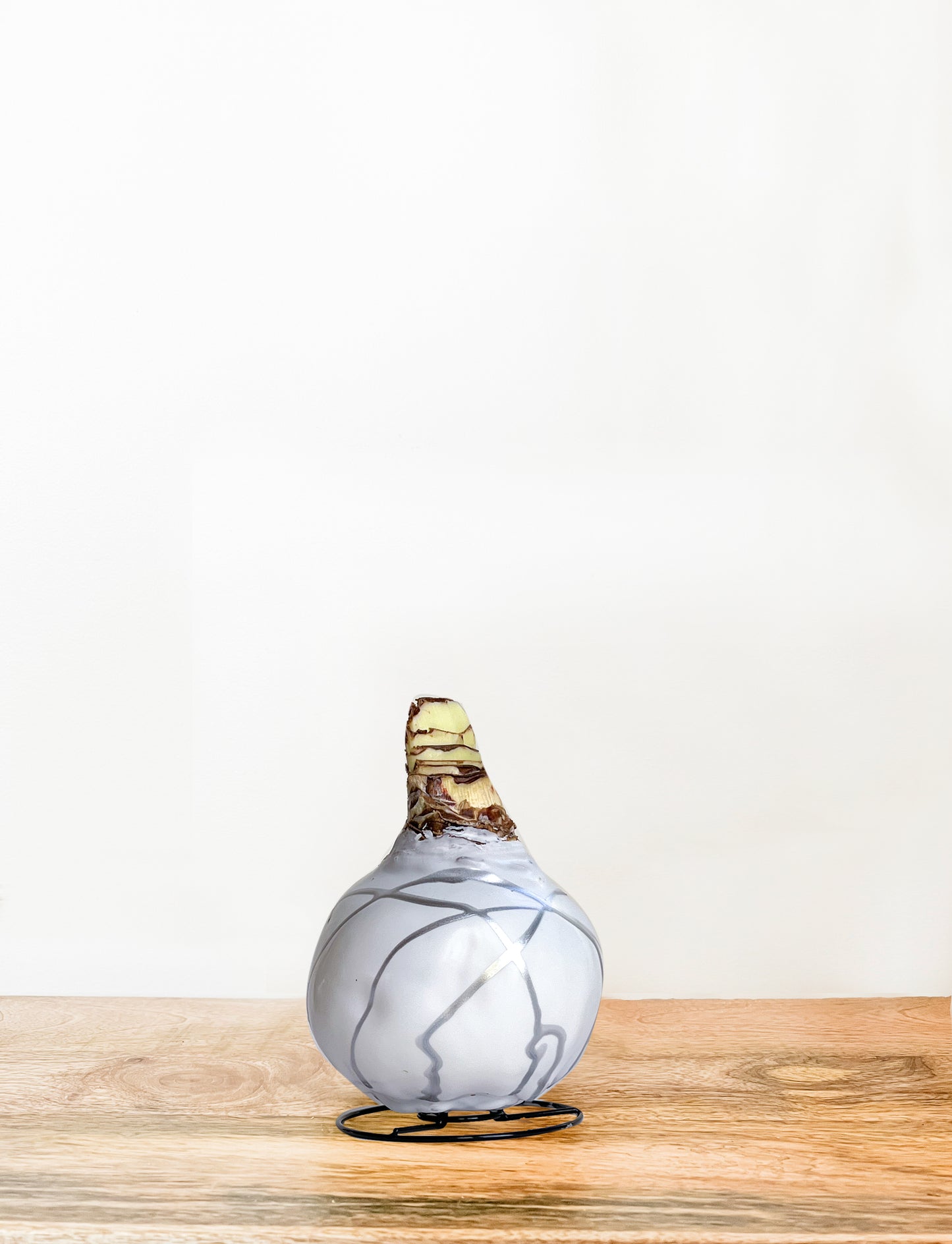 White & Silver Splatter with Fuchsia Blooms